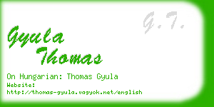 gyula thomas business card